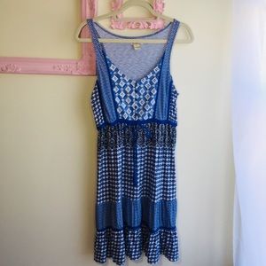 Lucky Brand sun dress, embroidery front, sundress